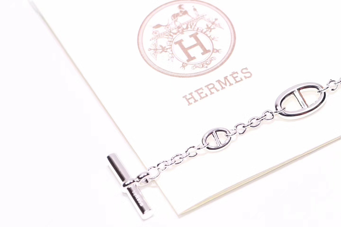 Hermes LG Sterling Silver Farandole Bracelet