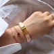 Hermes Pink Enamel Clic H PM Bracelet