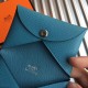 Hermes Blue Jean Epsom Calvi Card Holder