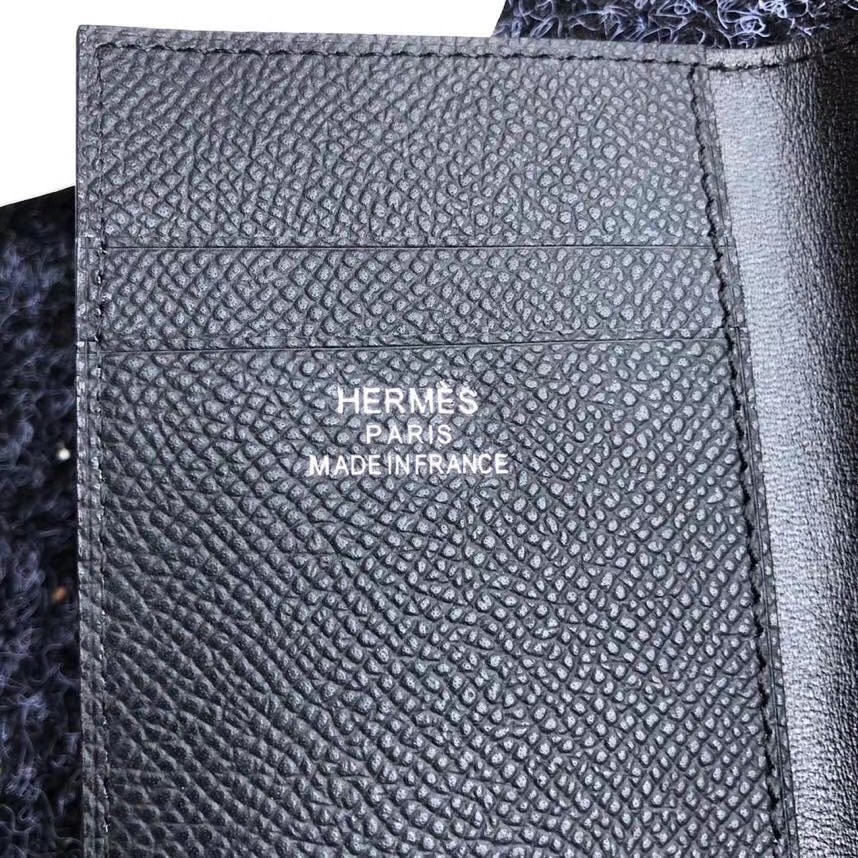 Hermes MC² Euclide Card Holder In Black Epsom Leather