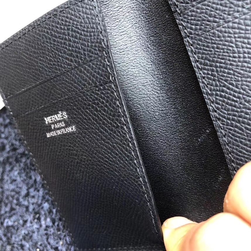 Hermes MC² Euclide Card Holder In Black Epsom Leather