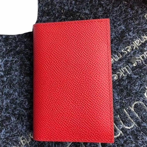 Hermes MC² Euclide Card Holder In Red Epsom Leather