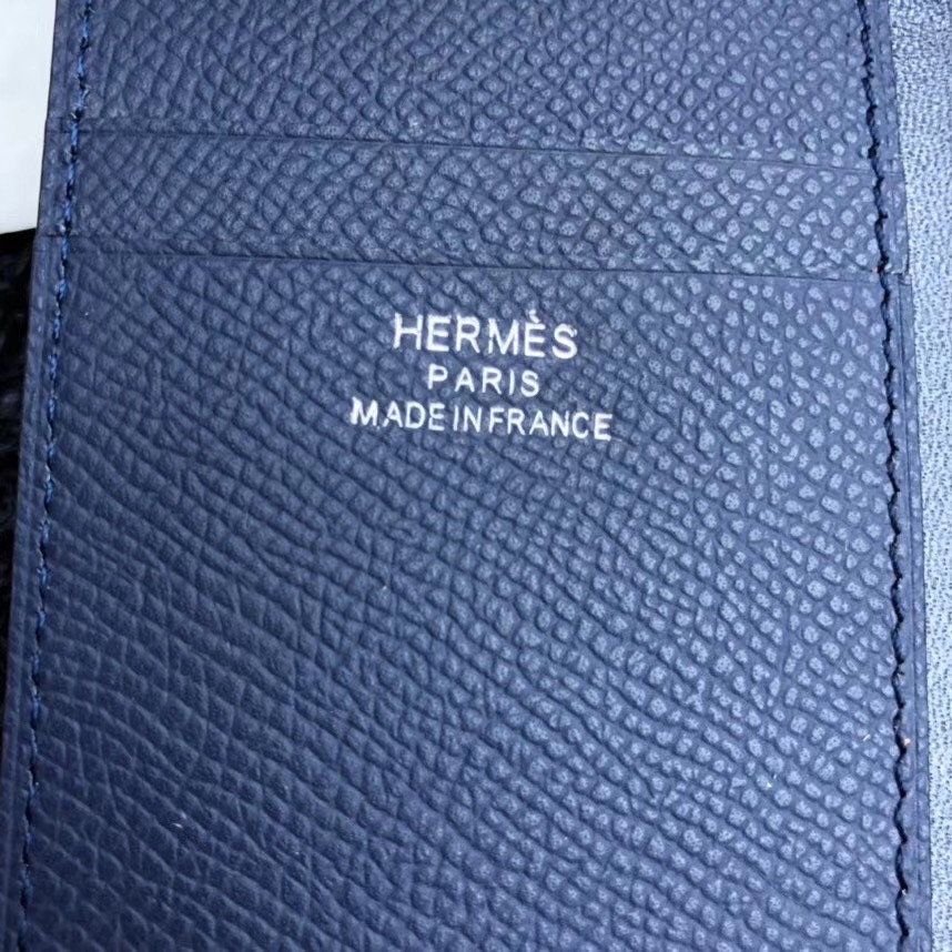 Hermes MC² Euclide Card Holder In Sapphire Epsom Leather