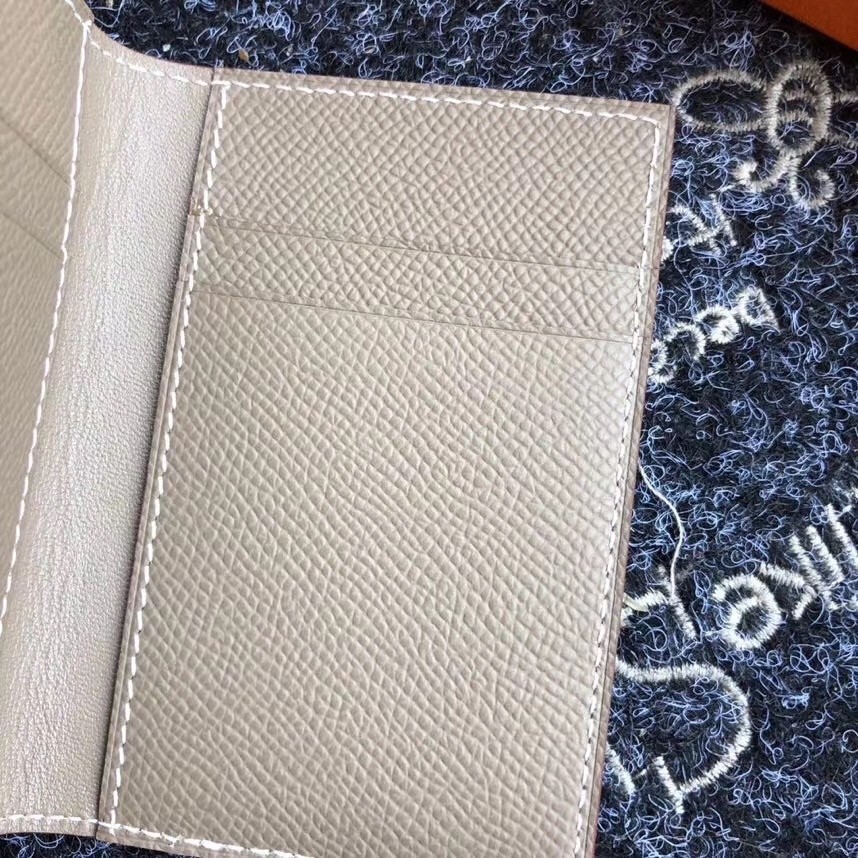 Hermes MC² Euclide Card Holder In Taupe Epsom Leather