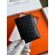 Hermes MC² Euclide Card Holder in Black Matte Alligator Leather