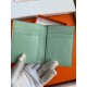 Hermes MC² Euclide Card Holder in Vert D'eau Matte Alligator Leather