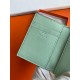 Hermes MC² Euclide Card Holder in Vert D'eau Matte Alligator Leather