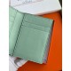 Hermes MC² Euclide Card Holder in Vert D'eau Matte Alligator Leather