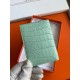 Hermes MC² Euclide Card Holder in Vert D'eau Matte Alligator Leather