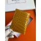 Hermes MC² Euclide Card Holder in Jaune Ambre Shiny Alligator Leather