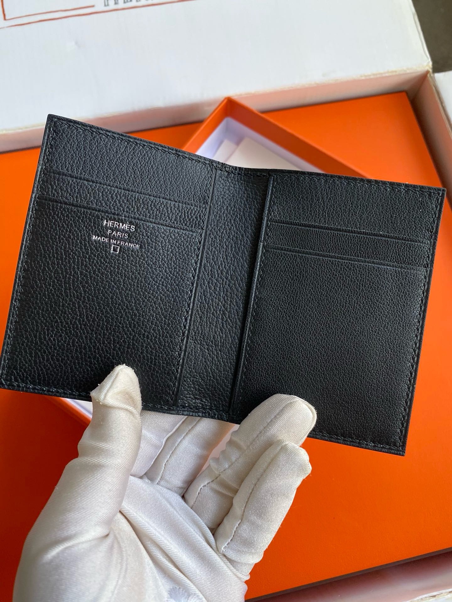 Hermes MC² Euclide Card Holder in Black Shiny Alligator Leather