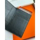 Hermes MC² Euclide Card Holder in Black Shiny Alligator Leather