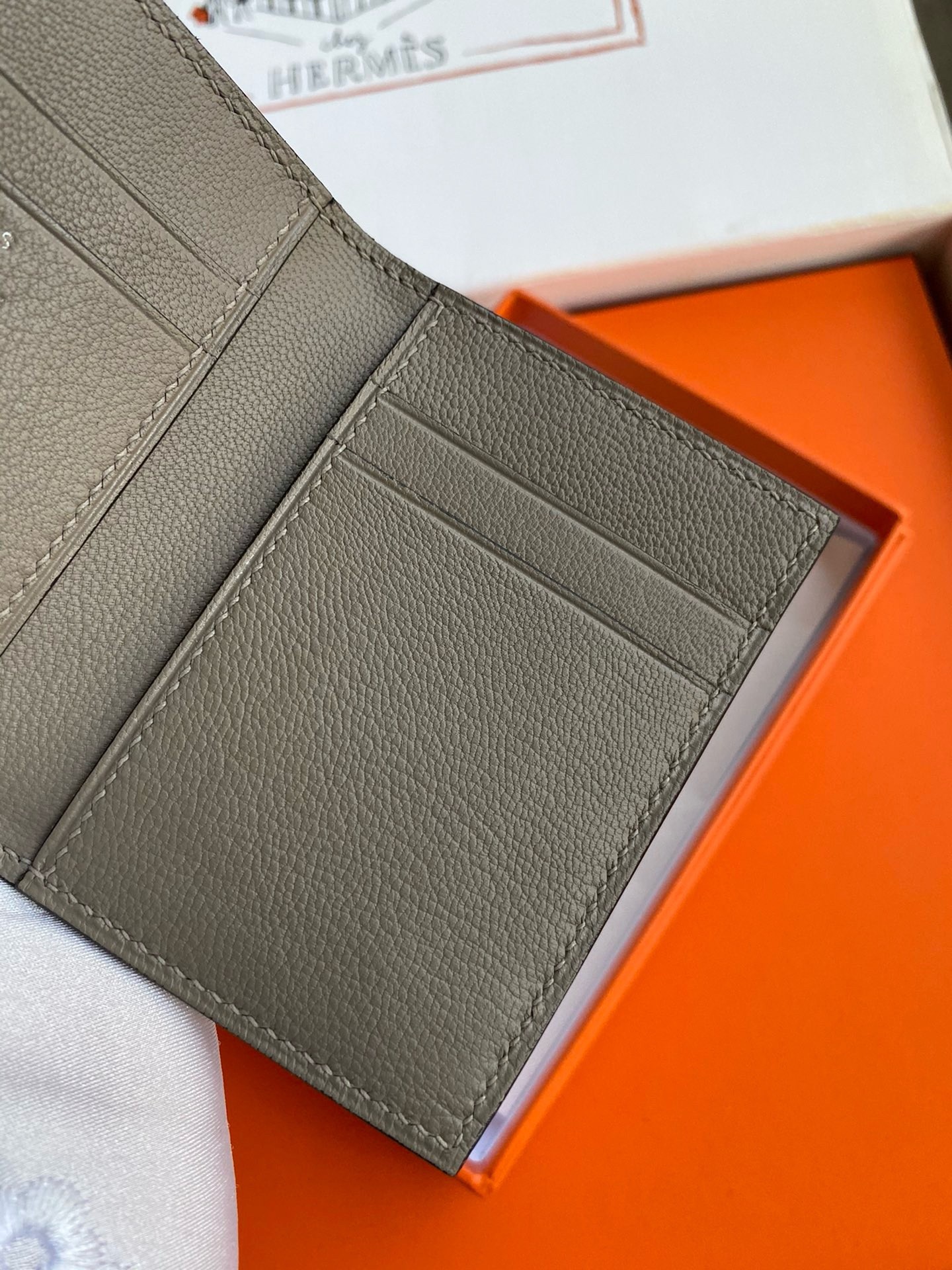 Hermes MC² Euclide Card Holder in Tourterelle Shiny Alligator Leather