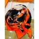 Hermes Black Projets Carres Shawl 140