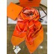 Hermes Orange Projets Carres Shawl 140