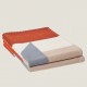 Hermes H Drapeau Blanket in Terracotta and Grey Cashmere