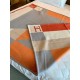 Hermes H Drapeau Blanket in Terracotta and Grey Cashmere