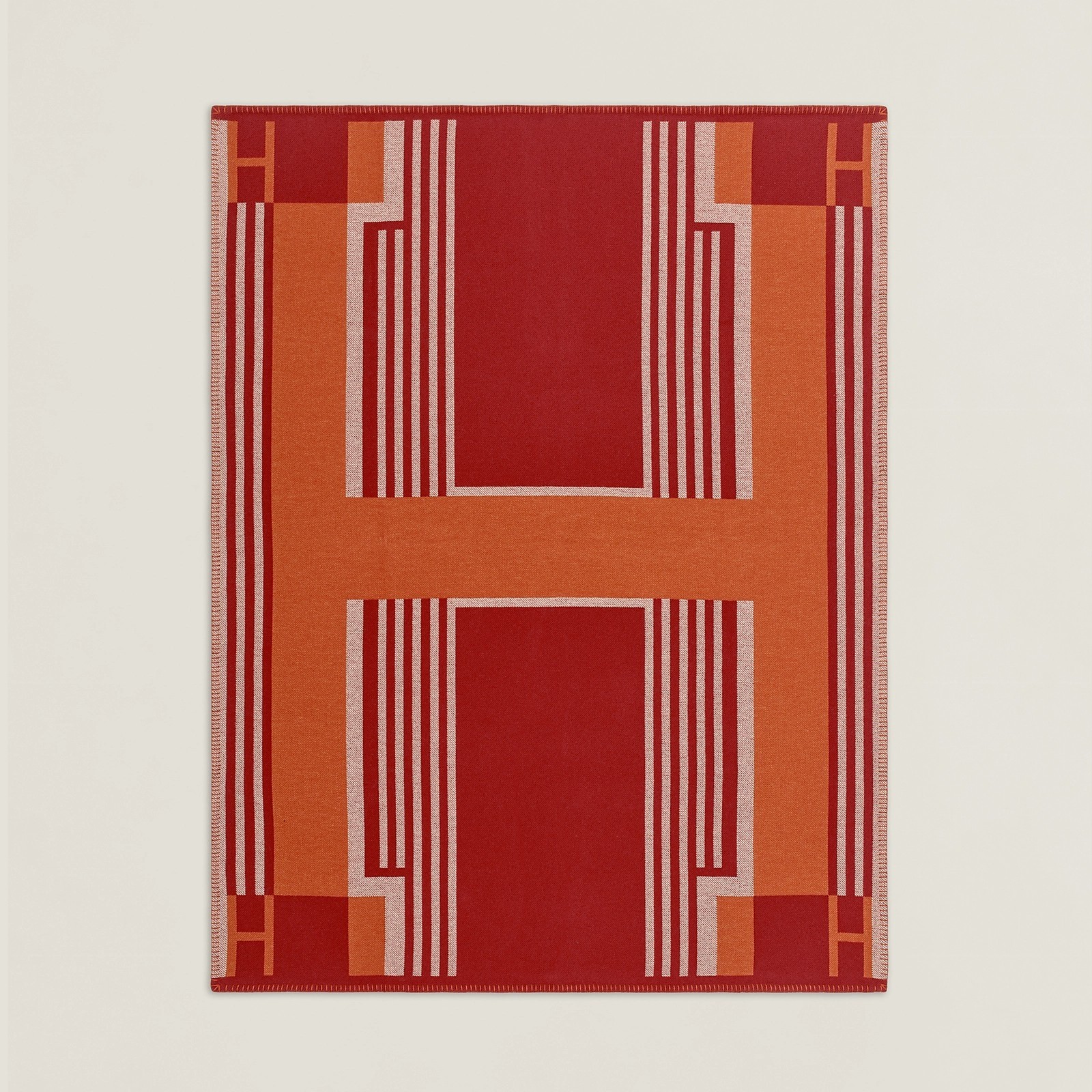 Hermes Ithaque Blanket in Cuivre Wool and Cashmere