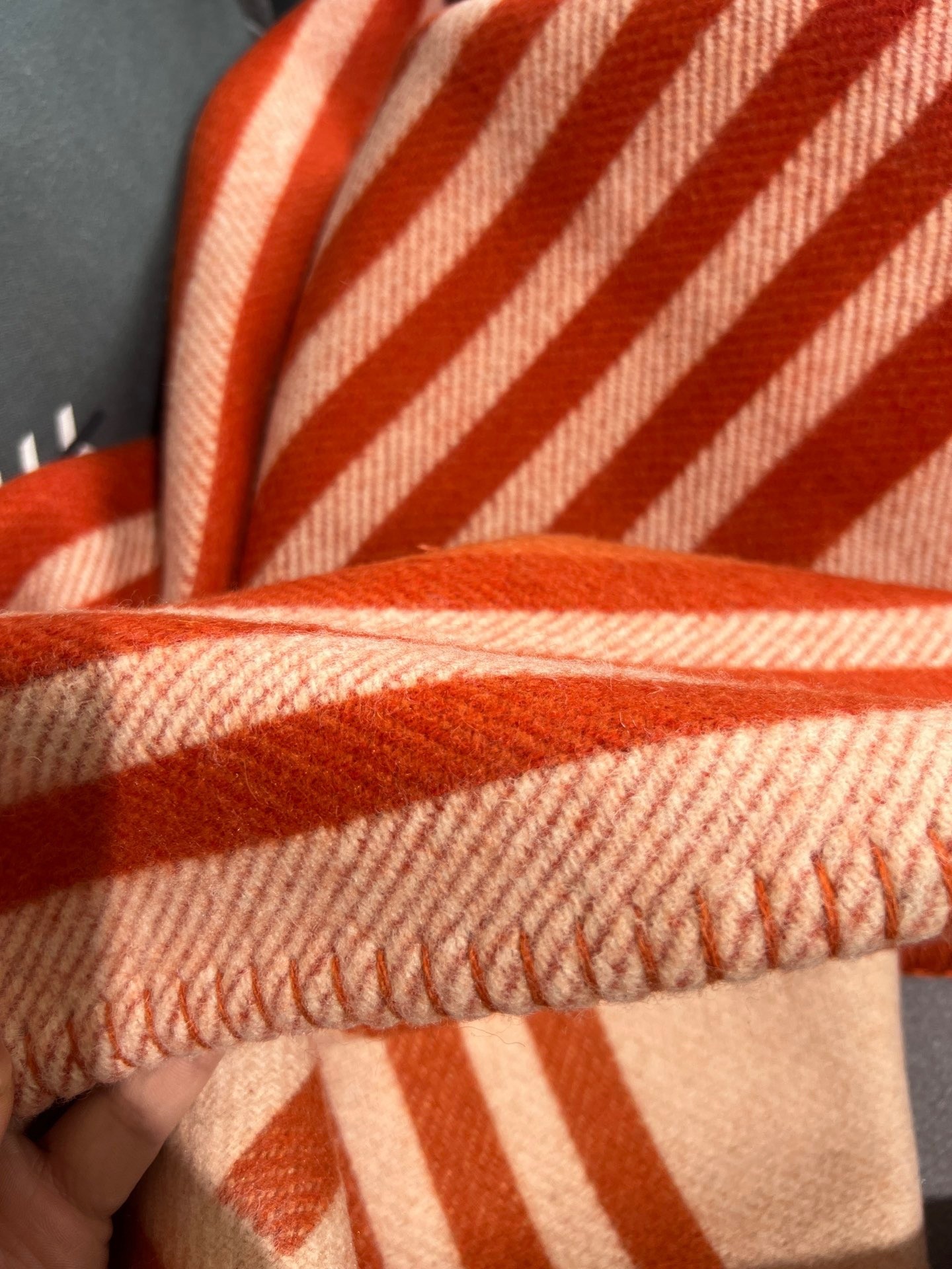 Hermes Ithaque Blanket in Cuivre Wool and Cashmere