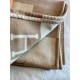 Hermes H Drapeau Blanket in Naturel and Grege Cashmere