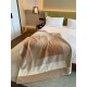 Hermes H Drapeau Blanket in Naturel and Grege Cashmere