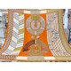 Hermes Orange Dressage Tressage Shawl 140