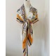 Hermes Beige/Orange Voitures en Equilibre Shawl 140