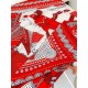 Hermes Red Zouaves et Dragons Bandana Shawl 140