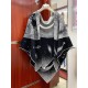 Hermes Black Clair de Lune Shawl 140