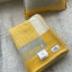 Hermes H Riviera Blanket in Yellow Wool and Cashmere