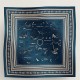 Hermes Blue Tatouages Marins Bandana Shawl 140