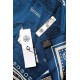 Hermes Blue Tatouages Marins Bandana Shawl 140