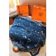 Hermes Blue Tatouages Marins Bandana Shawl 140