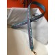 Hermes Blue Jean Tressage Cuir 25MM Bag Strap