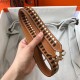 Hermes Brown Tressage Cuir 25MM Bag Strap