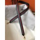 Hermes Noir Tressage Cuir 25MM Bag Strap