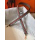 Hermes Taupe Tressage Cuir 25MM Bag Strap