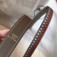 Hermes Taupe Tressage Cuir 25MM Bag Strap