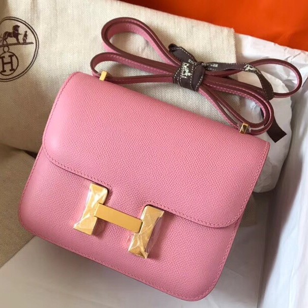 Hermes Mini Constance 18cm Pink Epsom Bag