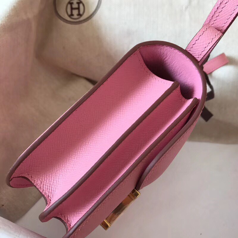 Hermes Mini Constance 18cm Pink Epsom Bag