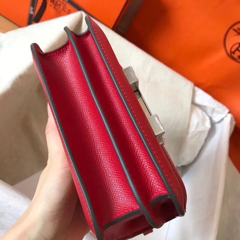 Hermes Mini Constance 18cm Red Epsom Bag