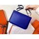 Hermes Epsom Constance 24cm Blue Electric Handmade Bag