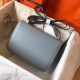 Hermes Epsom Constance 24cm Blue Lin Handmade Bag