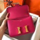 Hermes Epsom Constance 24cm Rose Red Handmade Bag