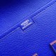 Hermes Blue Electric Epsom Jige Elan 29 Clutch Bag