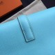 Hermes Blue Atoll Epsom Jige Elan 29 Clutch Bag