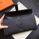 Hermes Black Epsom Jige Elan 29 Clutch Bag