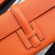 Hermes Orange Epsom Jige Elan 29 Clutch Bag