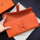 Hermes Orange Epsom Jige Elan 29 Clutch Bag