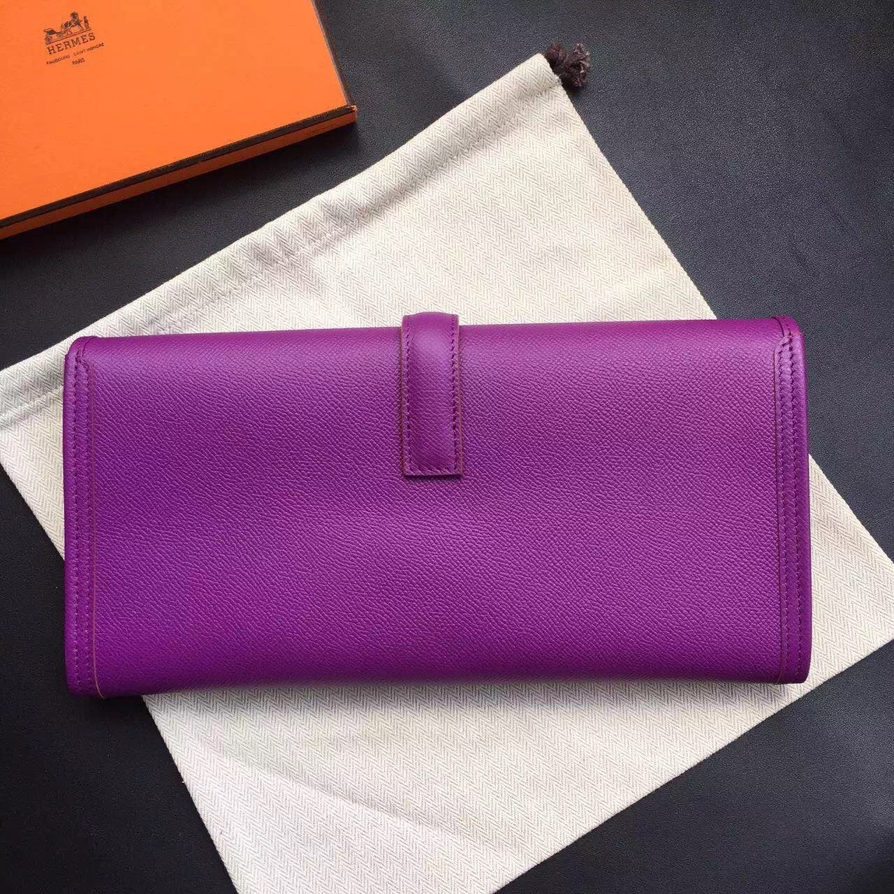 Hermes Cyclamen Epsom Jige Elan 29 Clutch Bag